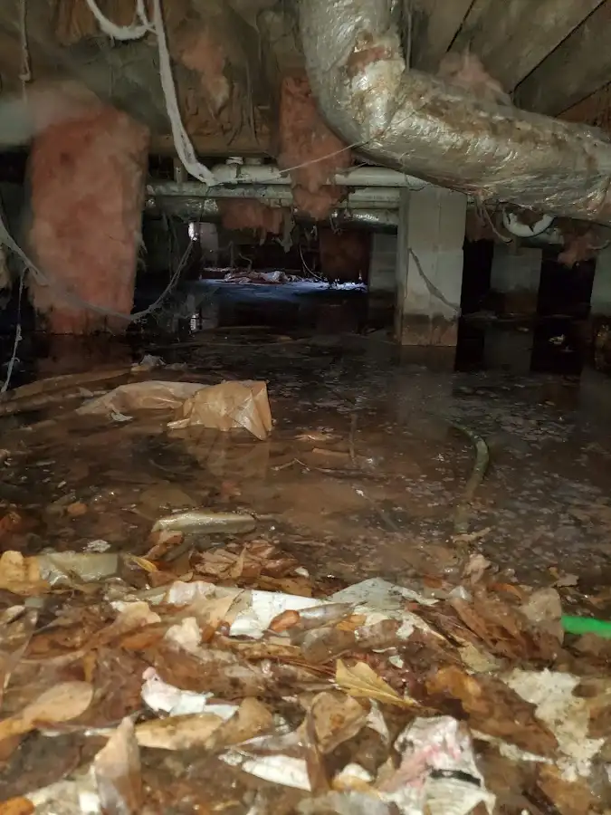 Crawl space flood assessment for Commercial Water Damage Restoration in Tunkhannock