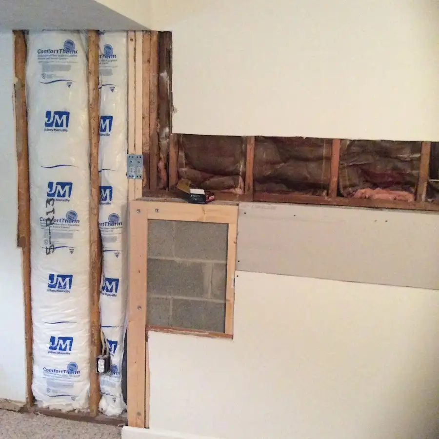 Wall insulation replacement during Contents Cleaning & Restoration in Tunkhannock
